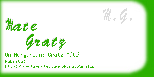 mate gratz business card